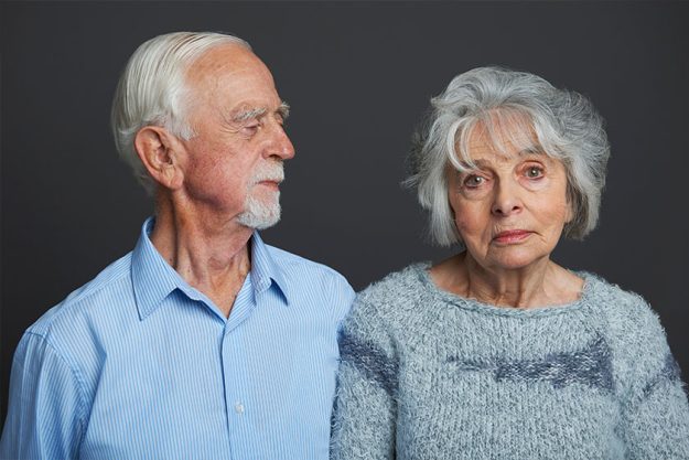Studio Portrait Of Senior Couple