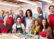 Portrait-mature-adults-attending-art-class-community-centre-teache